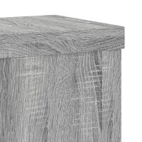 Plantenstandaards 2 st 15x15x20 cm bewerkt hout grijs sonoma 7