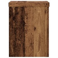 Plantenstandaards 2 st 15x15x20 cm bewerkt hout oud houtkleurig 4