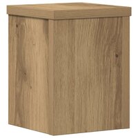 Plantenstandaards 2 st 15x15x20 cm hout artisanaal eiken 3