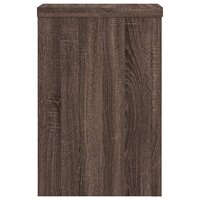 Plantenstandaards 2 st 20x20x30 cm bewerkt hout bruin eiken 4