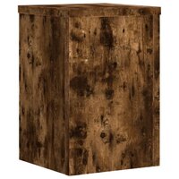Plantenstandaards 2 st 25x25x35 cm bewerkt hout gerookt eiken 3