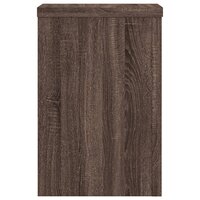 Plantenstandaards 2 st 25x25x35 cm bewerkt hout bruin eiken 4