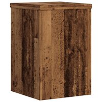 Plantenstandaards 2 st 25x25x35 cm bewerkt hout oud houtkleurig 5