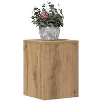 Plantenstandaards 2 st 25x25x35 cm hout artisanaal eiken 8