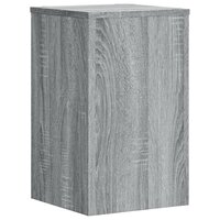 Plantenstandaards 2 st 30x30x50 cm bewerkt hout grijs sonoma 3