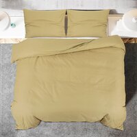 Dekbedovertrekset lichtgewicht 200x220 cm microvezel taupe 5