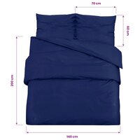 Dekbedovertrekset 140x200 cm microvezel marineblauw 9