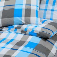 Dekbedovertrekset 200x200 cm katoen blauw en grijs 7