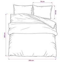 Dekbedovertrekset 225x220 cm katoen wit en bruin 6