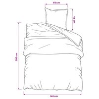 Dekbedovertrekset 140x200 cm katoen roze 6