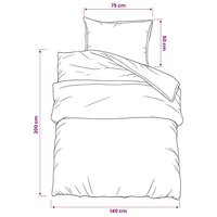 Dekbedovertrekset 140x200 cm katoen roze 6