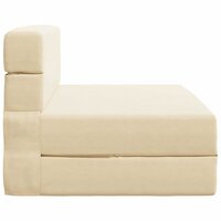 Vouwbare Sofa Bed Matras Cr&egrave;mekleurig 70 x 80 x 60 cm Stof 3