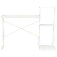 Bureau met schap 116x50x93 cm wit 2