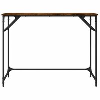 Bureau 100x45x76 cm hout en gepoedercoat staal gerookt eiken 5