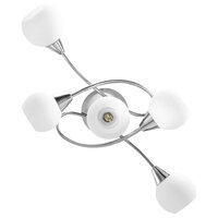 Plafondlamp met keramieken bolvormige kappen voor 5xE14 wit 5