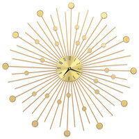 Wandklok 70 cm metaal goudkleurig 2