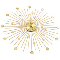 Wandklok 70 cm metaal goudkleurig 6