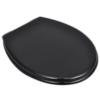 Toiletbril soft-close simpel ontwerp MDF zwart 3