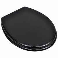 Toiletbril simpel ontwerp MDF zwart 2