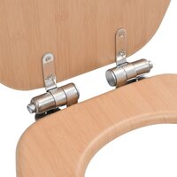Toiletbril met soft-close deksel bamboe MDF 6