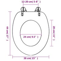Toiletbril met soft-close deksel zeester MDF 8
