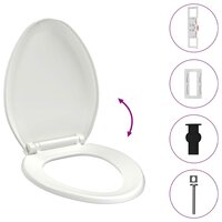 Toiletbril soft-close met quick-release ontwerp wit 3