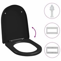 Toiletbril soft-close met quick-release ontwerp zwart 10