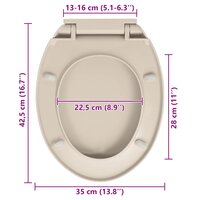 Toiletbril soft-close ovaal abrikooskleurig 10