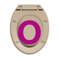 Toiletbril soft-close en quick-release ovaal beige 9