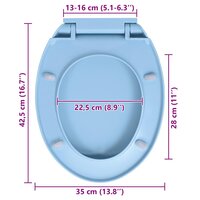 Toiletbril soft-close ovaal blauw 10