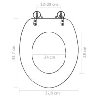 Toiletbril met soft-close deksel flamingo MDF 9