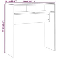 Wandtafel 78x30x80 cm bewerkt hout grijs sonoma eikenkleurig 7