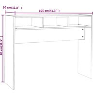 Wandtafel 105x30x80 cm bewerkt hout gerookt eikenkleurig 7