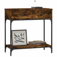 Wandtafel 75x34,5x75 cm bewerkt hout gerookt eikenkleurig 8