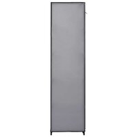 Kledingkast met vakken en stangen 150x45x176 cm stof grijs 5