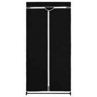 Kledingkast 75x50x160 cm zwart 4
