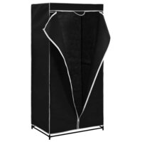 Kledingkasten 2 st 75x50x160 cm zwart 4