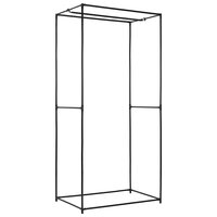 Kledingkasten 2 st 75x50x160 cm zwart 6