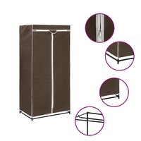 Kledingkasten 2 st 75x50x160 cm bruin 2