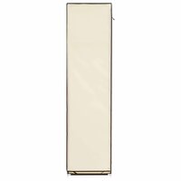 Kledingkast met vakken en stangen 150x45x175 cm stof cr&egrave;me 6