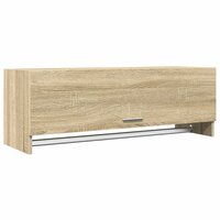 Kledingkast 100x32,5x35 cm bewerkt hout sonoma eikenkleurig 2