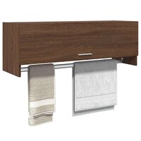 Kledingkast 100x32,5x35 cm bewerkt hout bruin eikenkleur 4