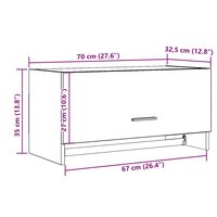 Kledingkast 70x32,5x35 cm bewerkt hout oud houtkleurig 10