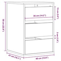 Ladekast 40x41x58 cm bewerkt hout sonoma eikenkleurig 10
