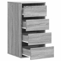 Ladekast 40x41x76 cm bewerkt hout grijs sonoma eikenkleurig 5