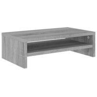 Monitorstandaard 42x24x13 cm bewerkt hout grijs sonoma eiken 2