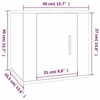 Tv-wandmeubel 40x34,5x40 cm zwart 11