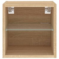 Tv-wandmeubel met LED-verlichting 30x28,5x30 cm sonoma eiken 7