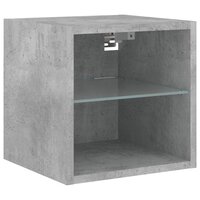 Tv-wandmeubel met LED-verlichting 30x28,5x30 cm betongrijs 6