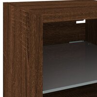 Tv-wandmeubel met LED-verlichting 30x28,5x30 cm bruineikenkleur 10